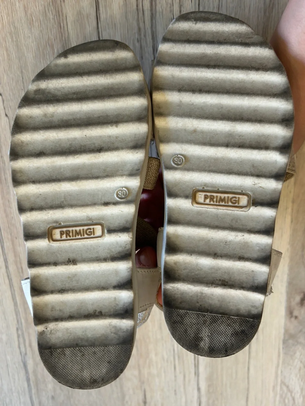 Primigi Beige and Tan Kids Adjustable Sandals